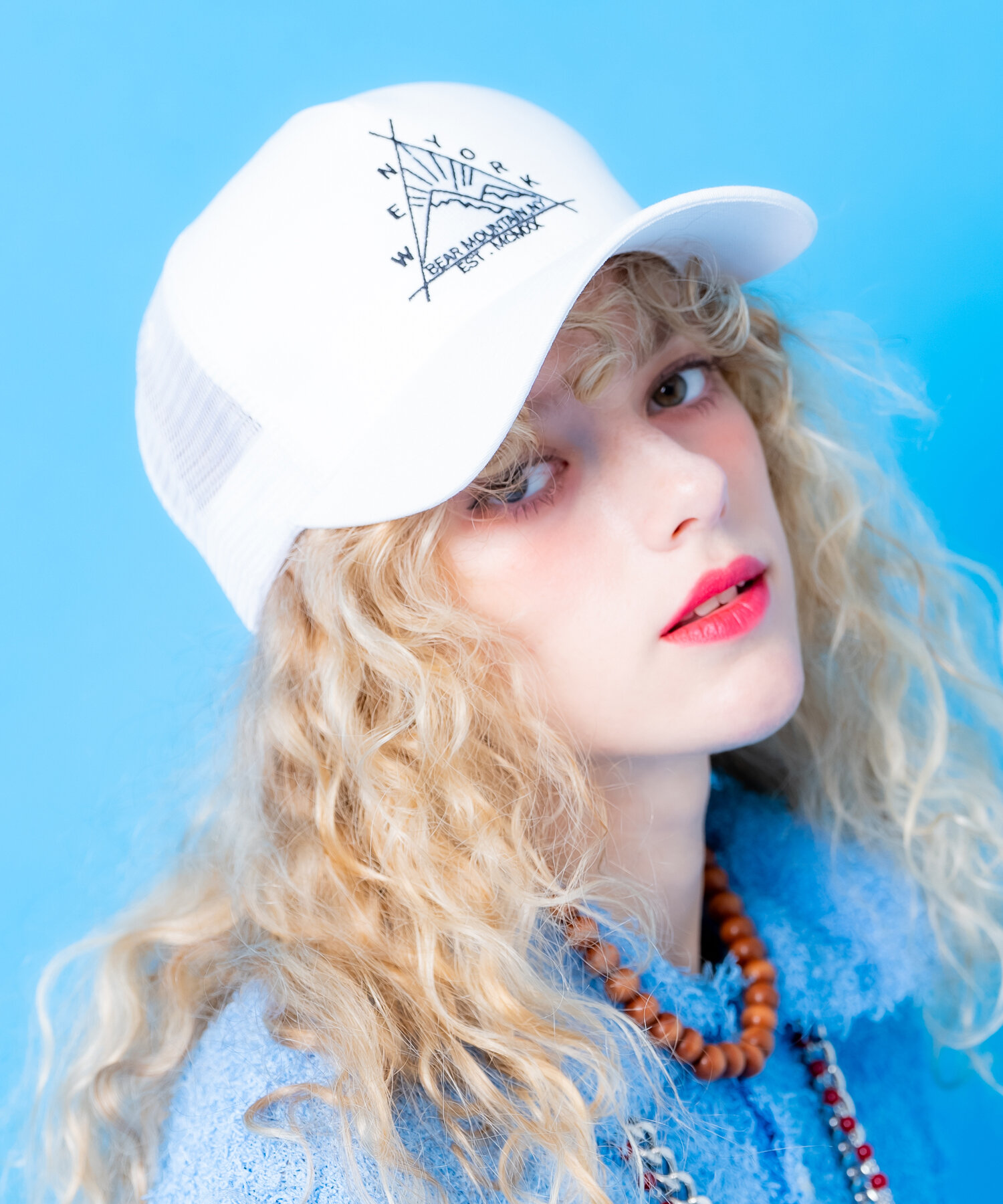 あんみ☆ yori刺繍サンブロックキャップ yori