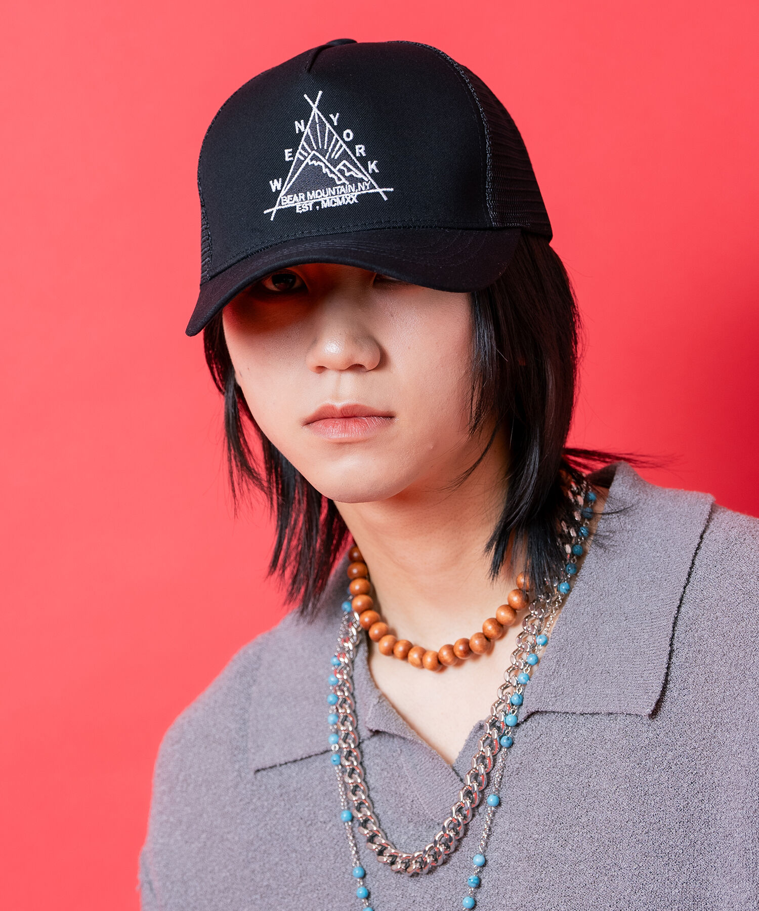 あんみ☆ yori刺繍サンブロックキャップ あんみ☆ yori刺繍サンブロックキャップ yori サンブロック付き