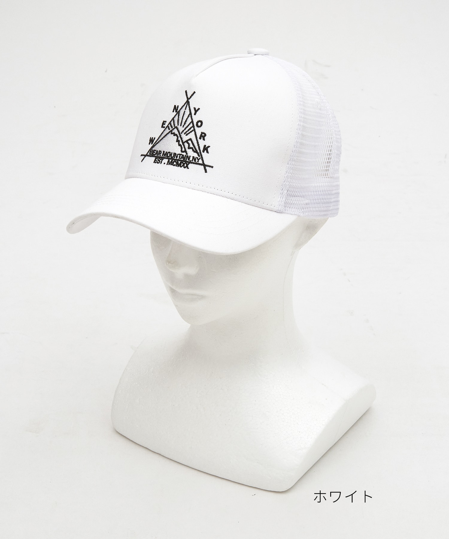 NEWYORKトライアングル刺繍メッシュキャップ / メンズ レディース ユニ
