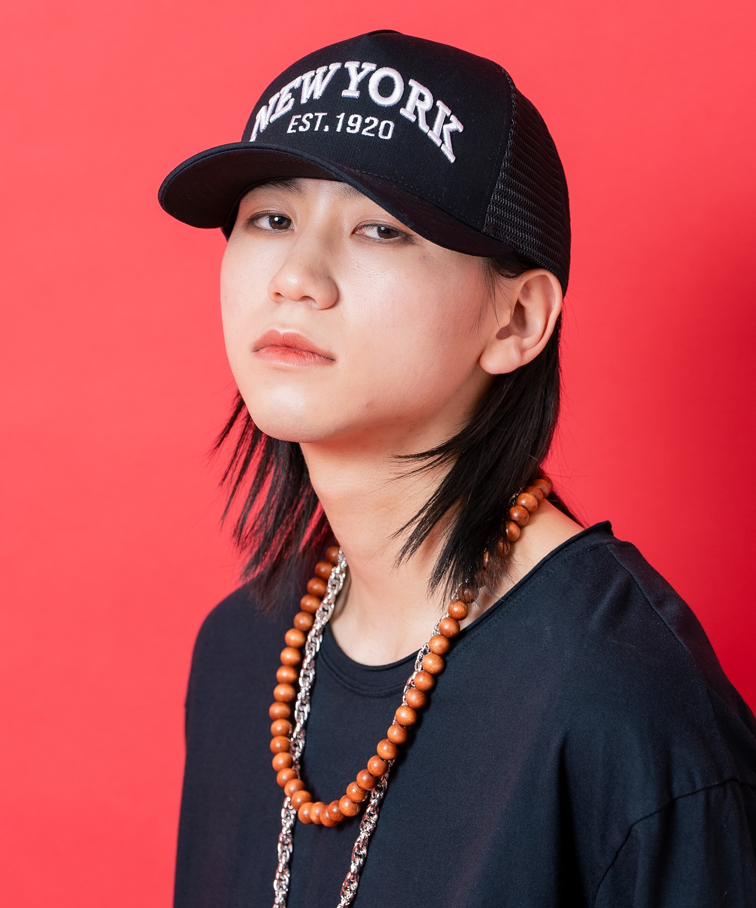 NEWYORK立体刺繍メッシュキャップ / メンズ レディース ユニ