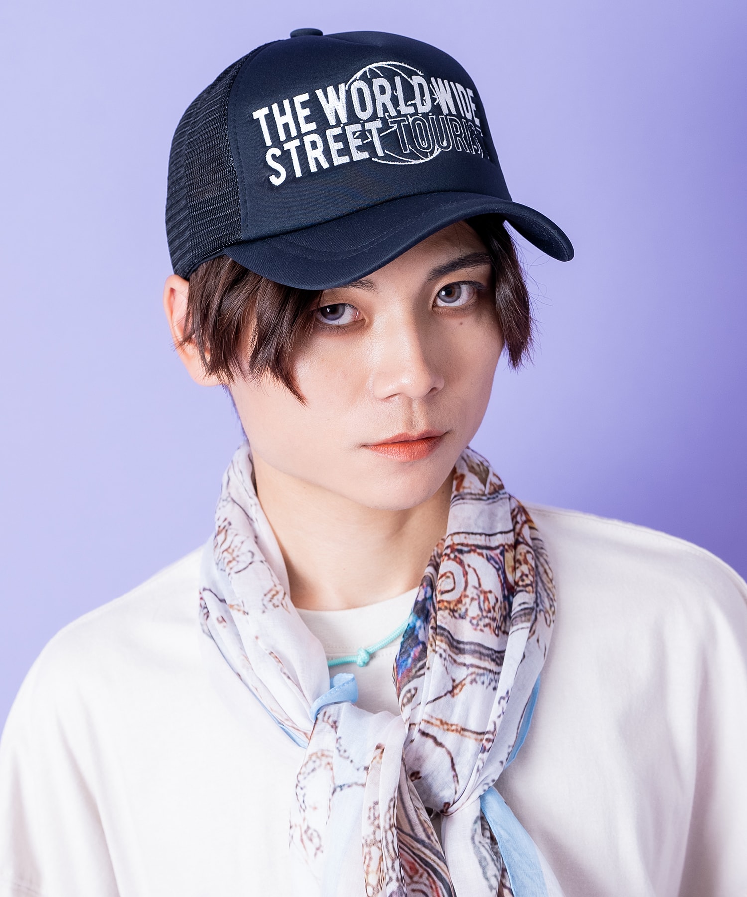 WORLDWIDEレトロ刺繍ロゴメッシュキャップ / メンズ レディース ユニ 
