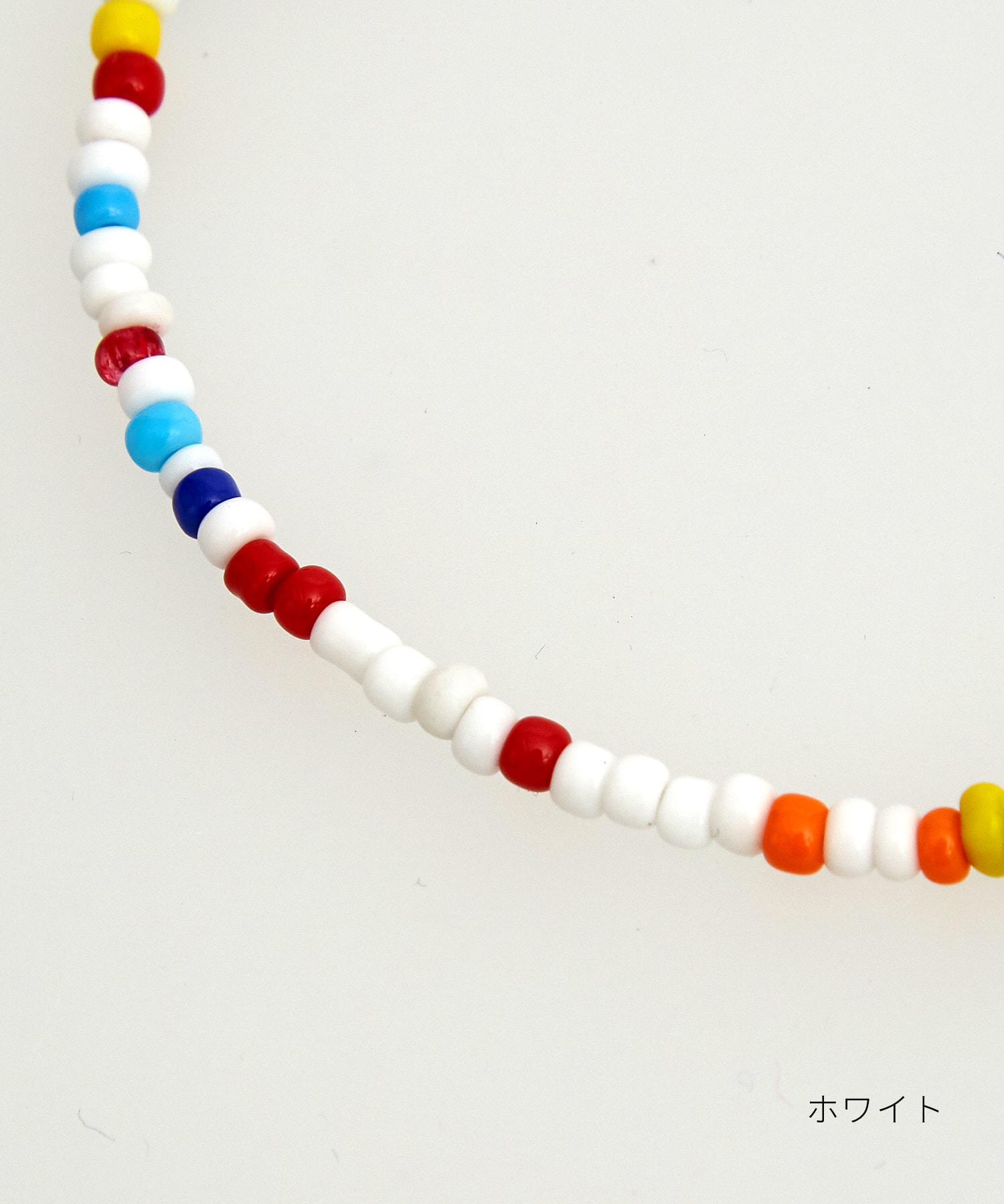 ヒッピーテイストレトロアクリルビーズネックレス(50cm) / メンズ 