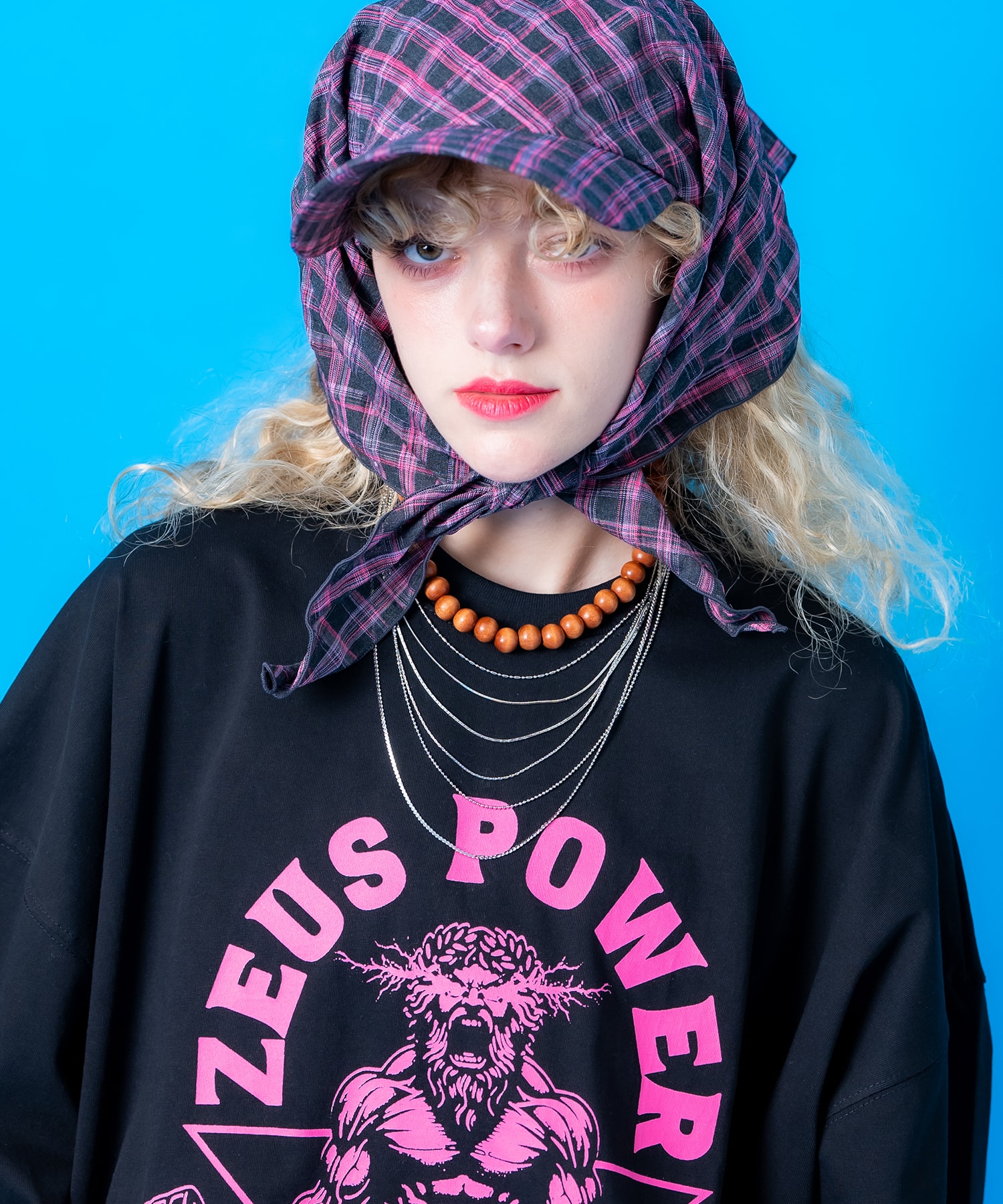 6連ドレープミックスチェーンネックレス(50cm) / メンズ レディース