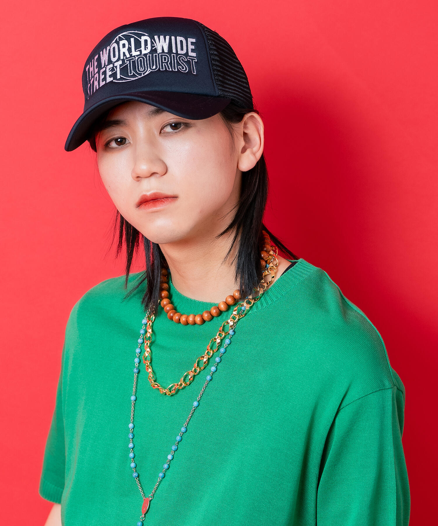 ツイストリングチェーンネックレス(50cm) / メンズ レディース