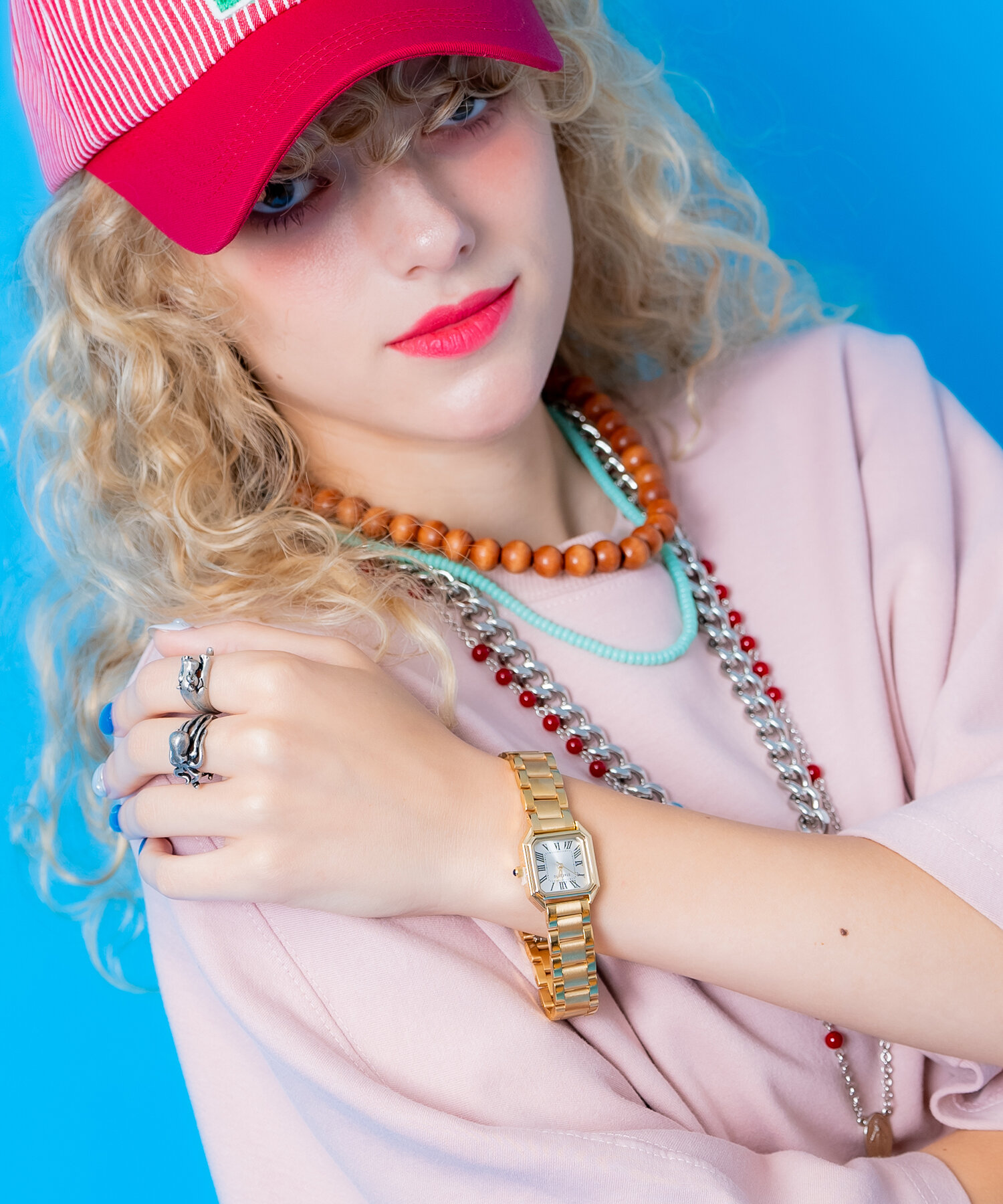 ステンレスバンドスクエアダイヤルウォッチ / 腕時計 アナログ メンズ