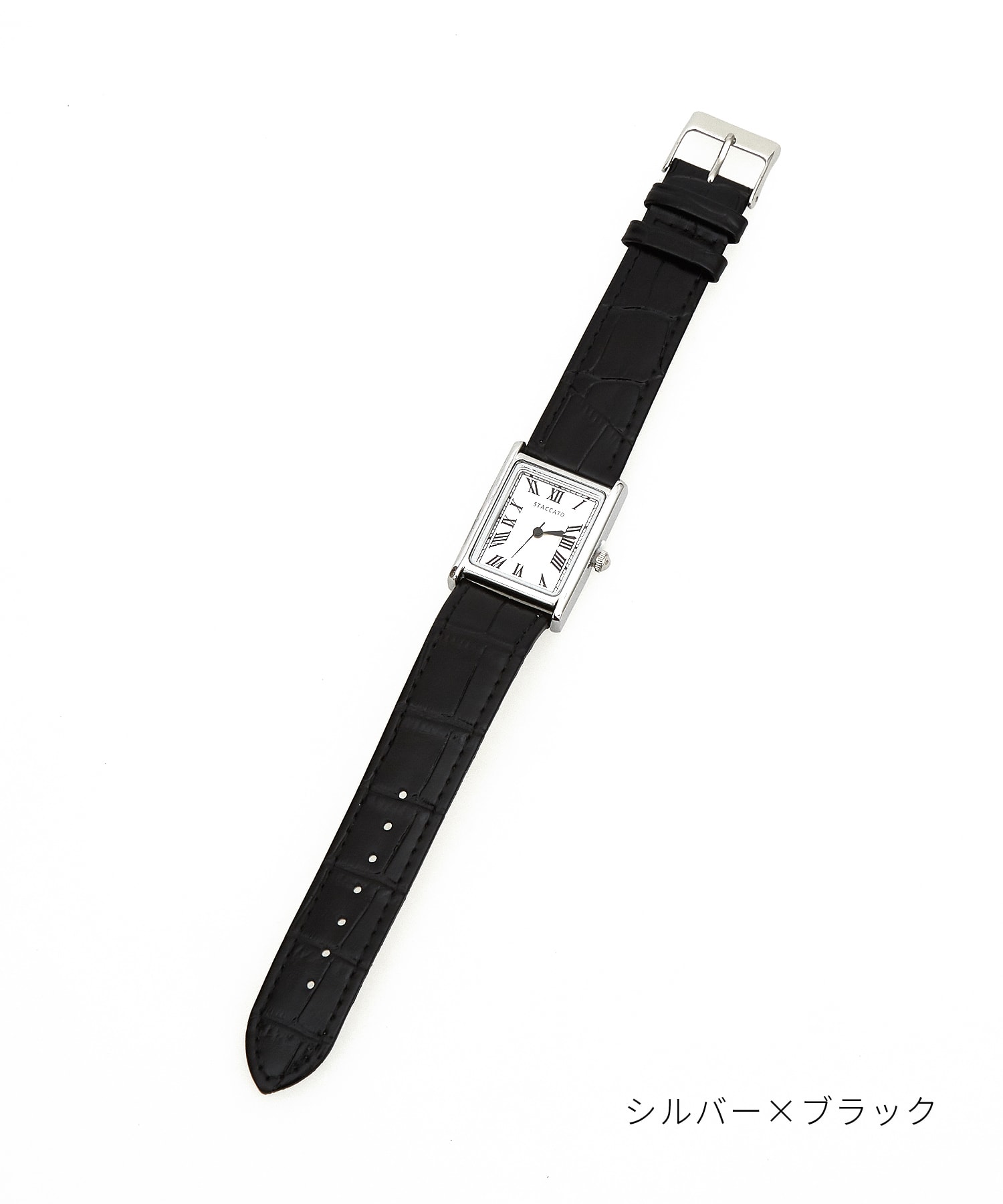 スクエアダイヤルレザーバンド腕時計 / ウォッチ 牛革 アナログ レトロ