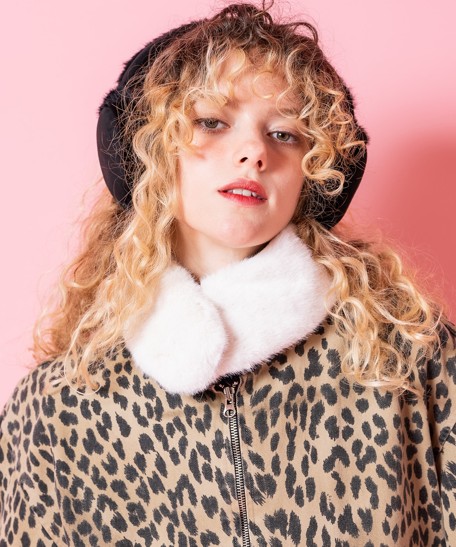 ショートファーティペットマフラー / ユニセックス レディース メンズ