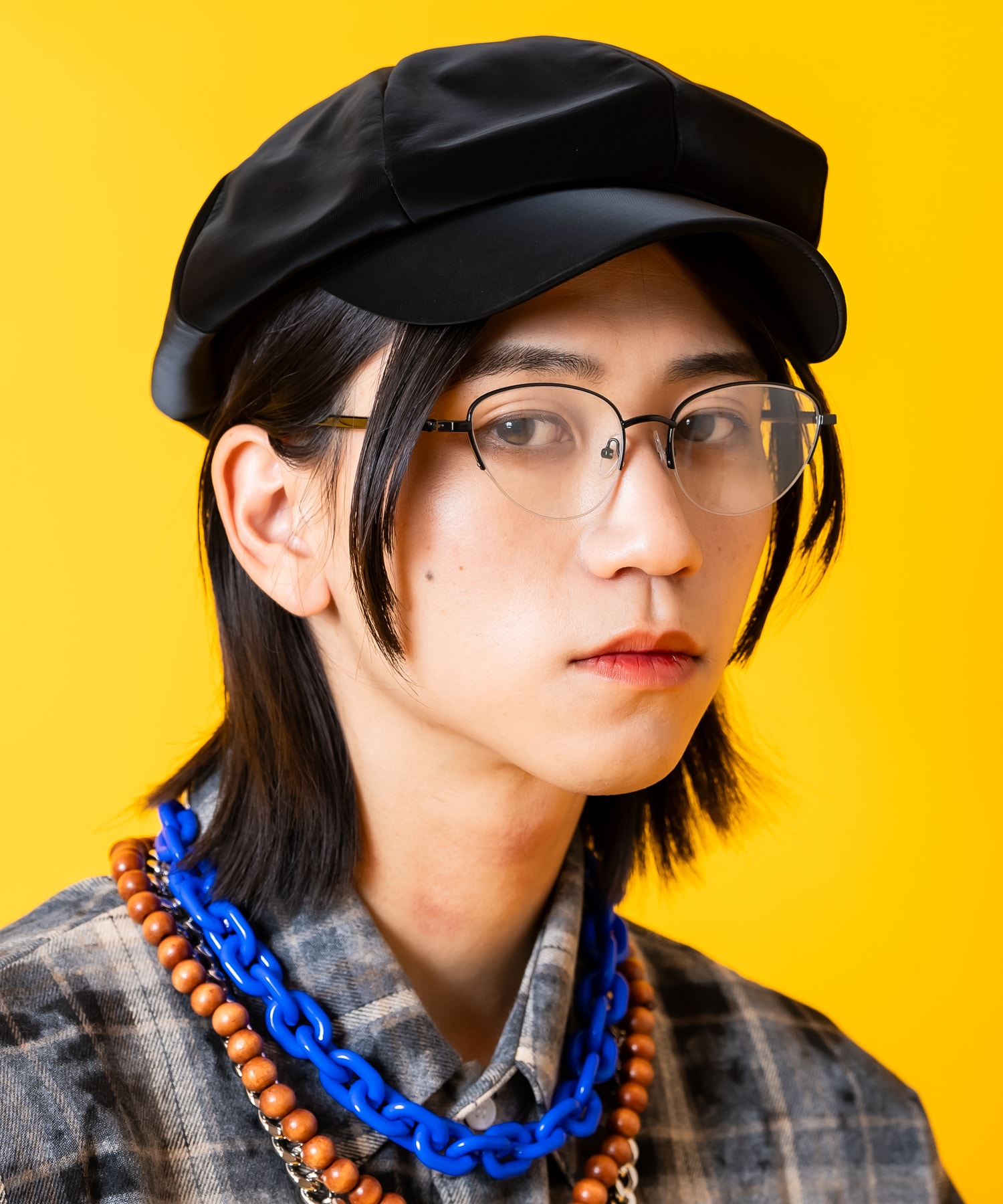 ハーフリムフォックスメガネ / ユニセックス メンズ レディース クリア 