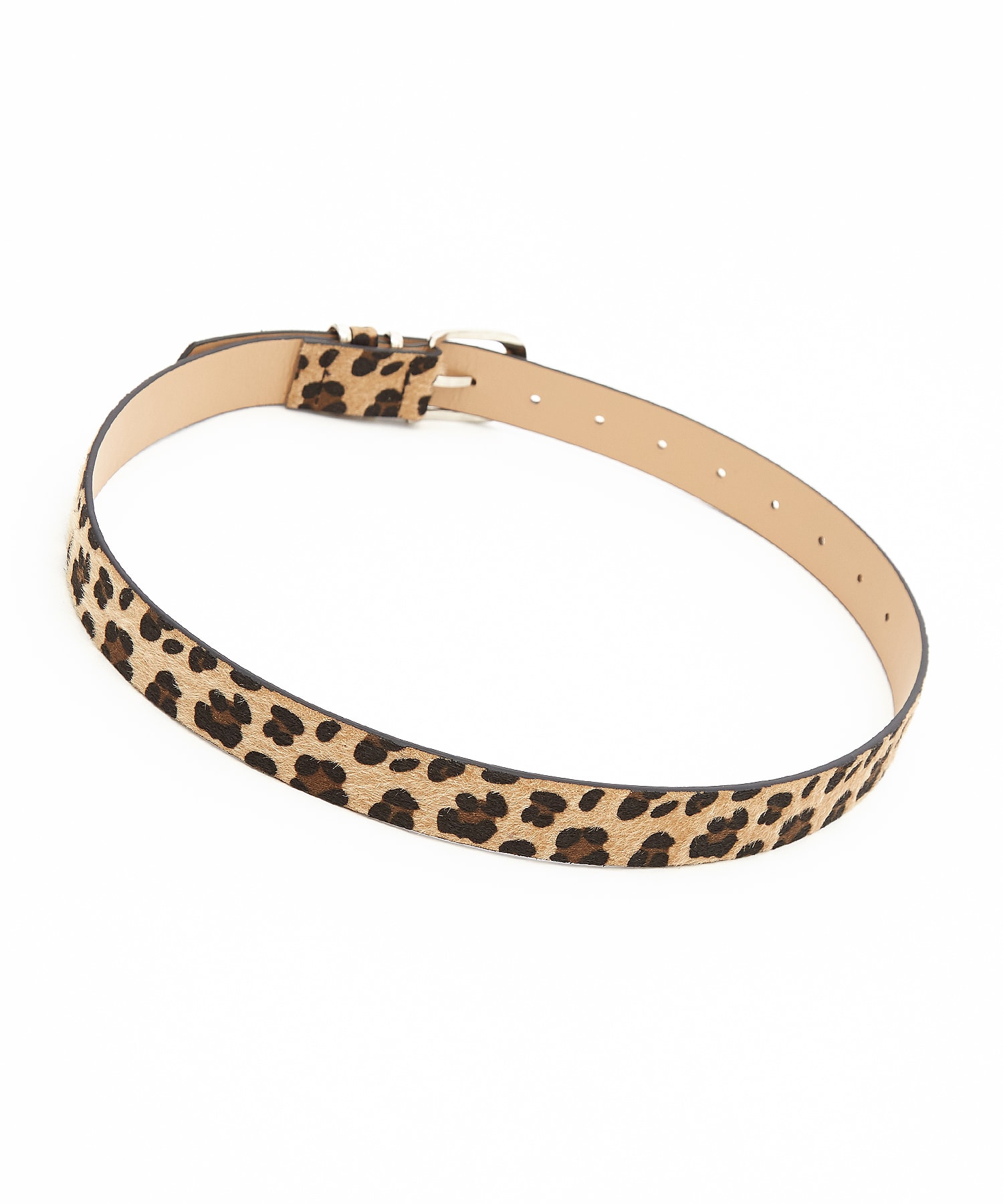 レオパードハラコタッチ合成皮革ベルト / ユニセックス レディース