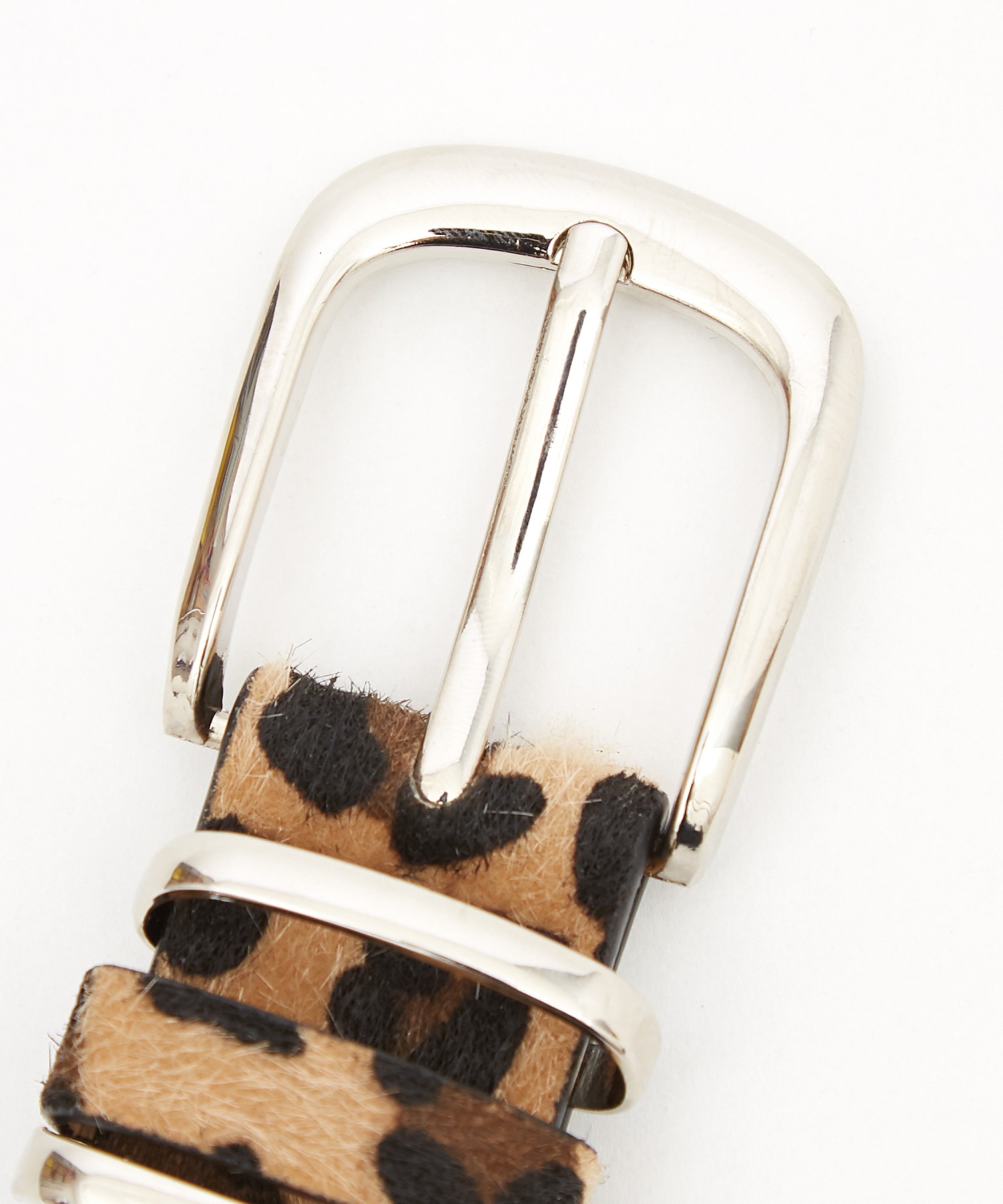 レオパードハラコタッチ合成皮革ベルト / ユニセックス レディース