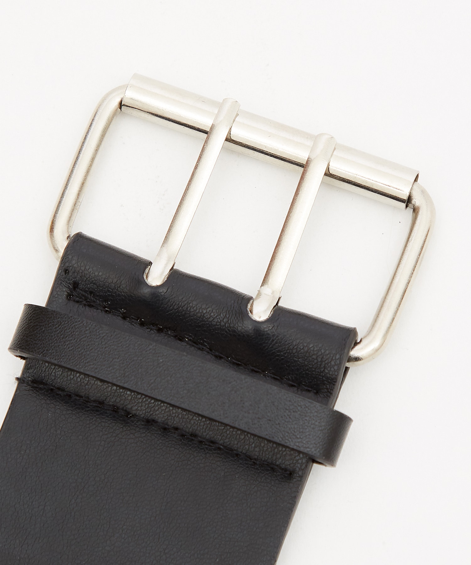 ブラインドステッチ合成皮革スーパーワイドベルト / ユニセックス