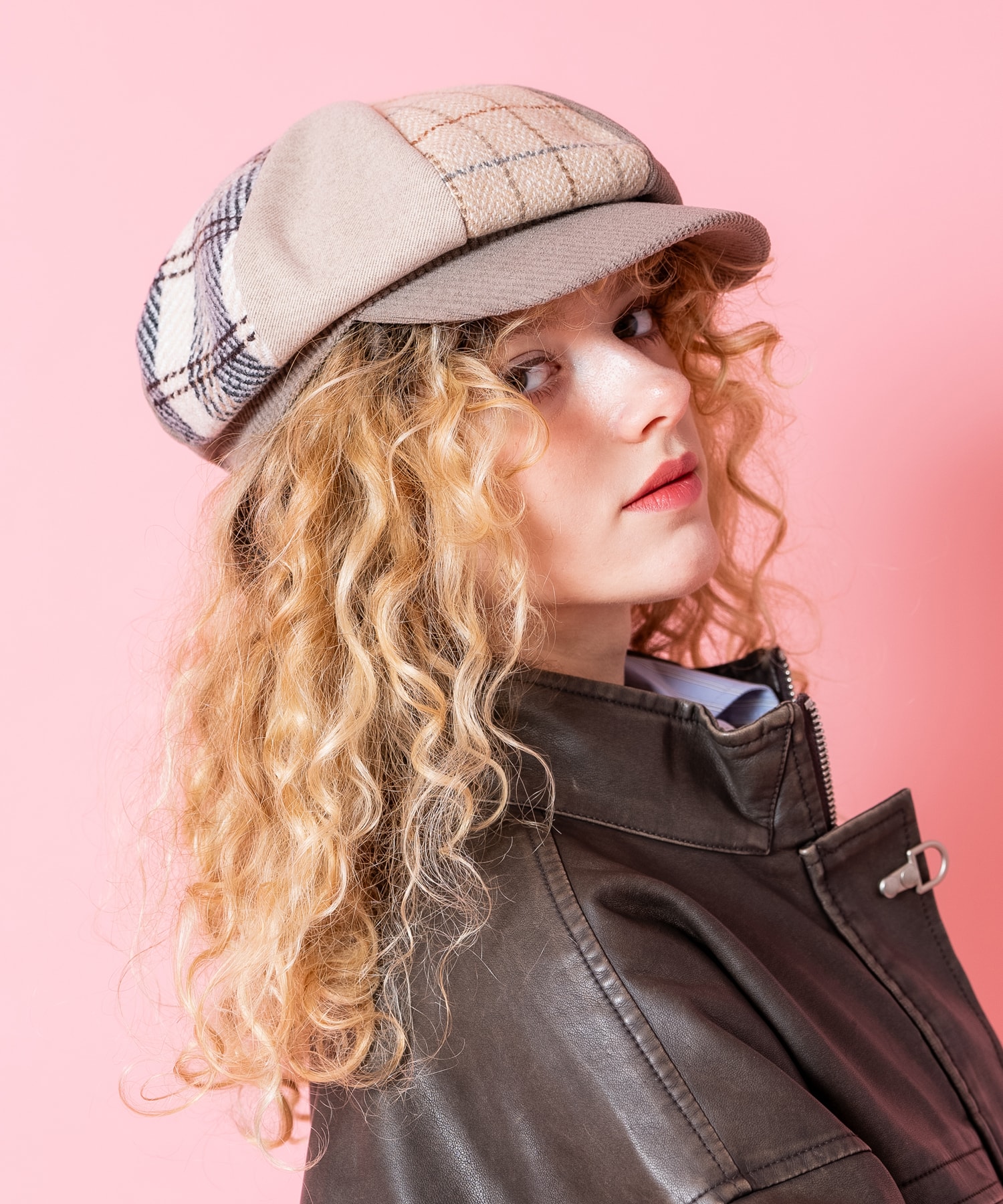 ランダムパターンパッチワークウールキャスケット / メンズ レディース