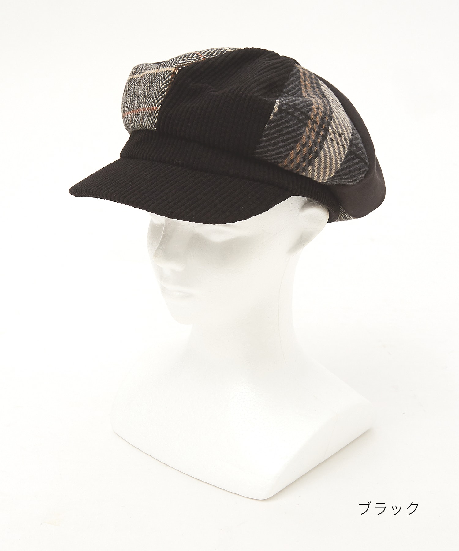 ランダムパターンパッチワークウールキャスケット / メンズ レディース