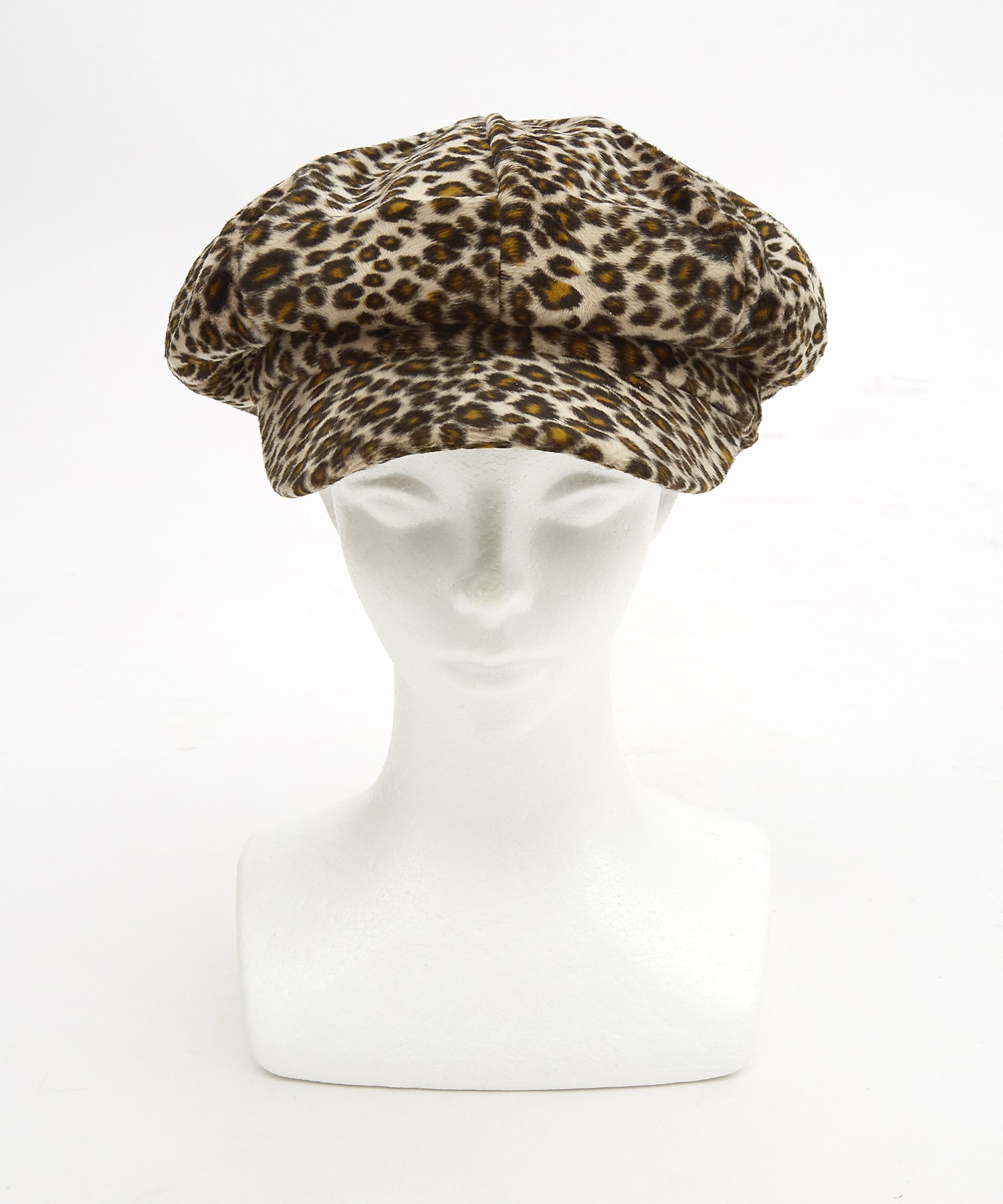 レオパードベロアキャスケット / ユニセックス 帽子 ヒョウ柄 豹柄
