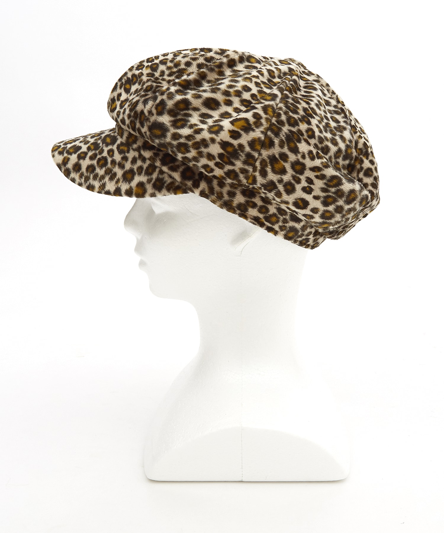 レオパードベロアキャスケット / ユニセックス 帽子 ヒョウ柄 豹柄