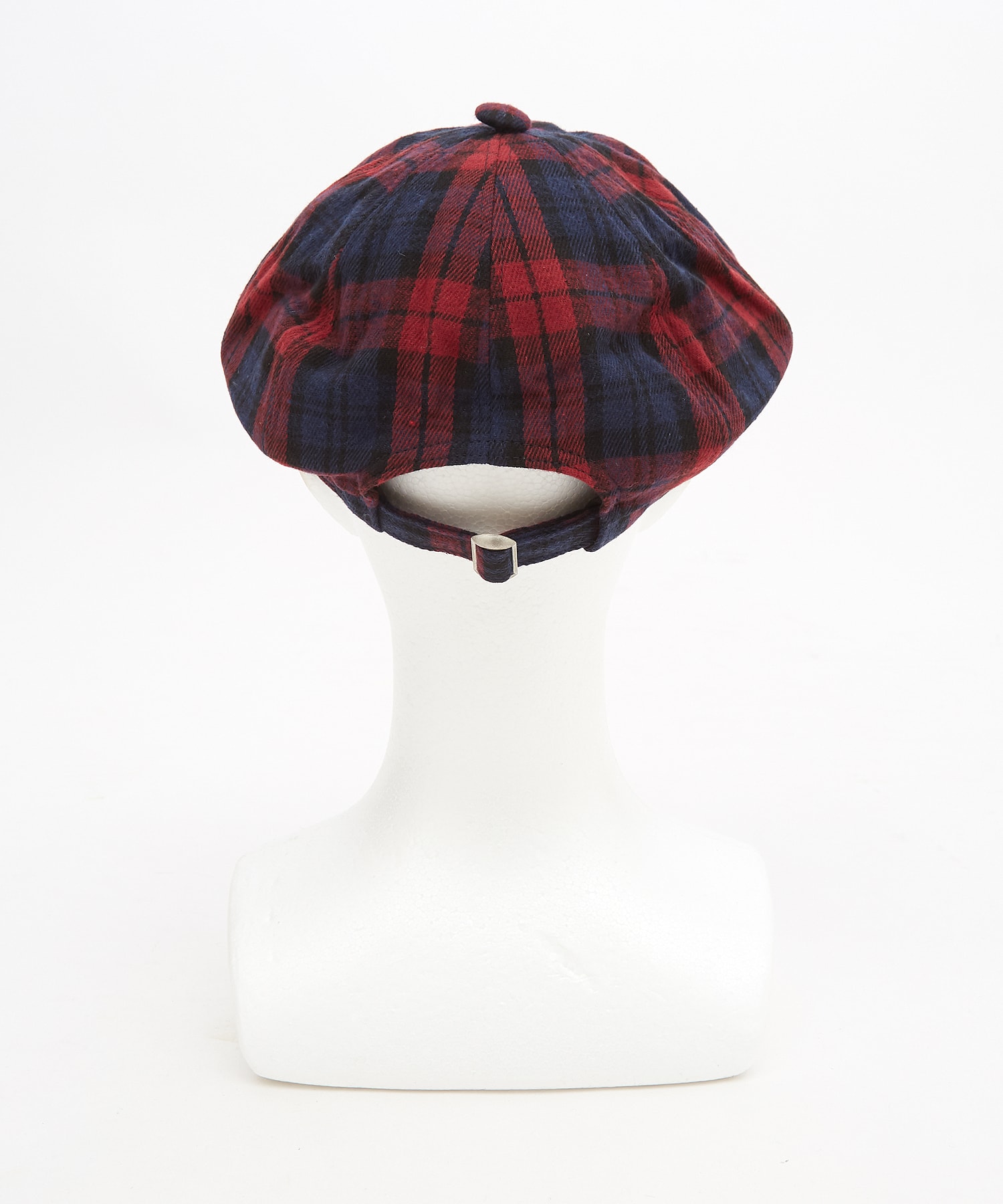 起毛肉厚ネルタータンチェック柄キャスケット(別売りイヤーマフ取付可