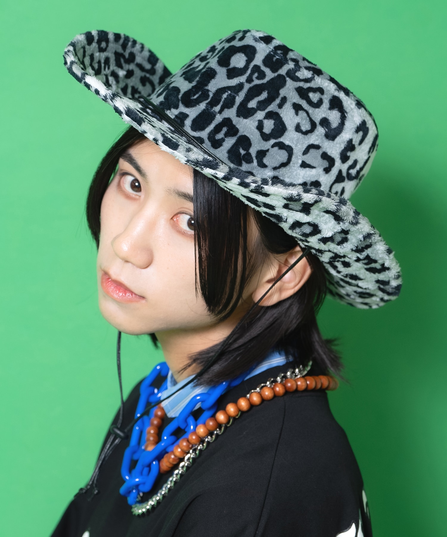 レオパードベロアファーテンガロンハット / ユニセックス 帽子