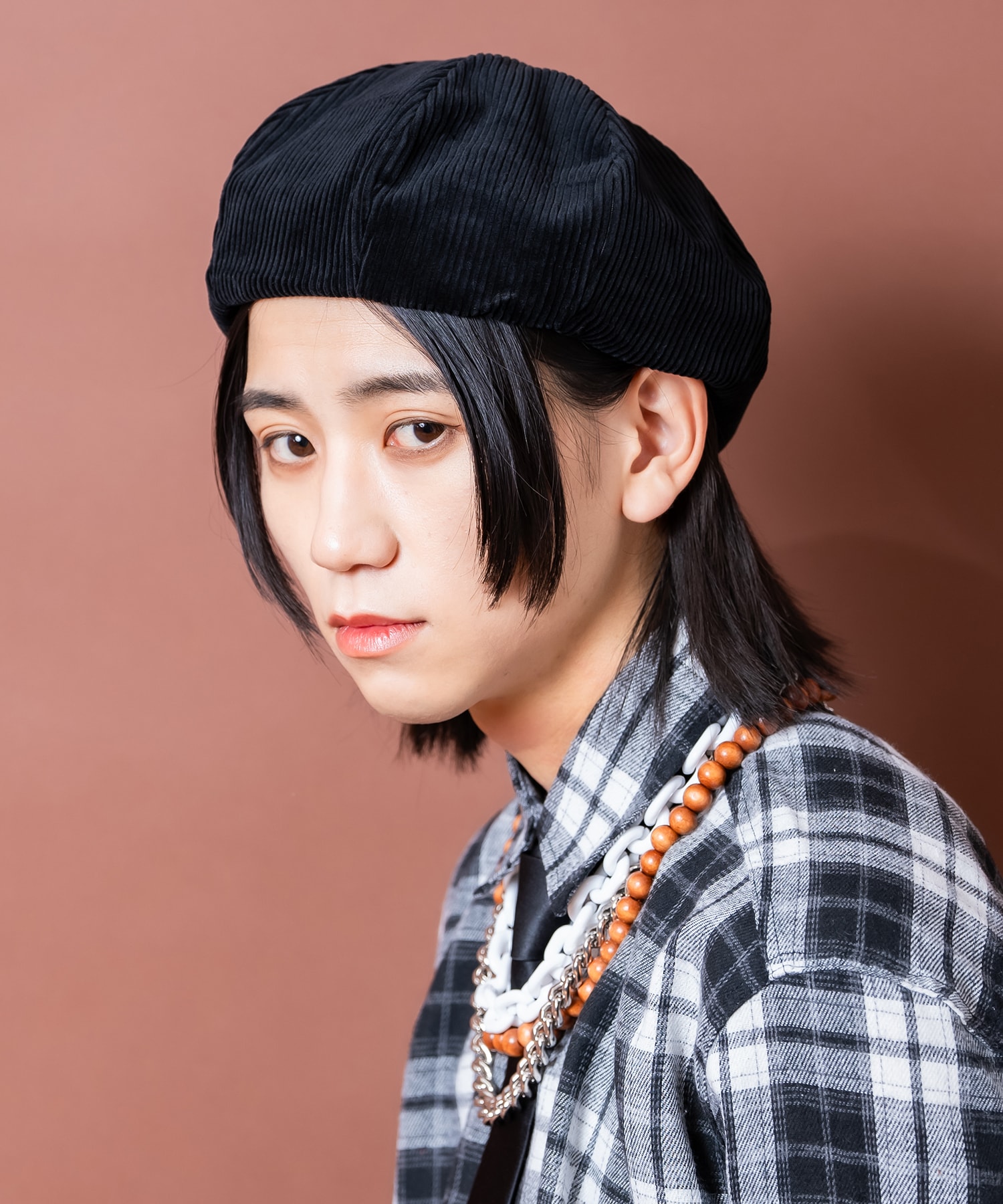 コーデュロイベレー帽 / ユニセックス 帽子 フリーサイズ 無地 コットン