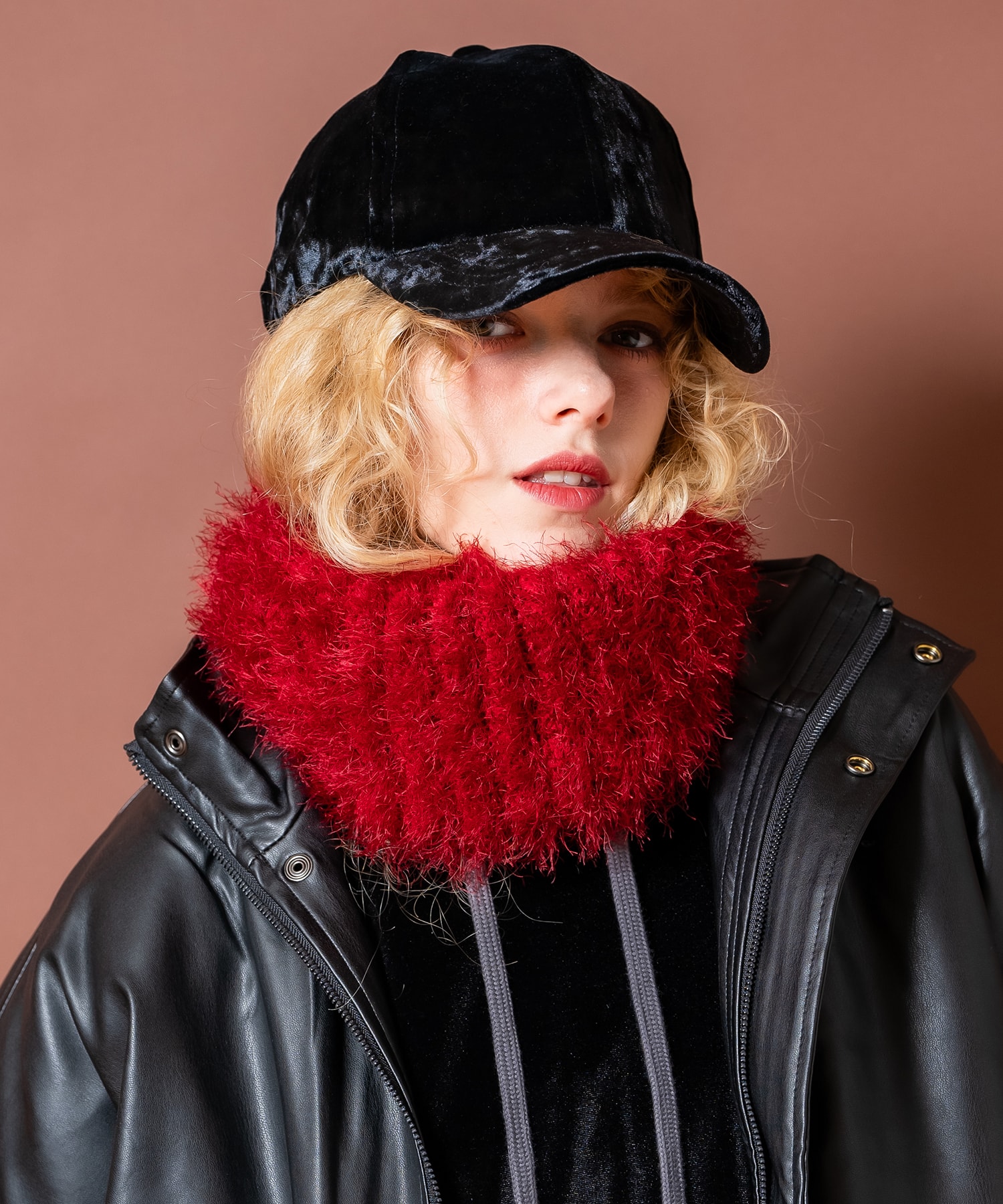 NUMBER(N)INE 2009AW モヘアグランジネックウォーマー スヌード モコモコムニムニボリュームシャギーファーネックウォーマー / ユニ
