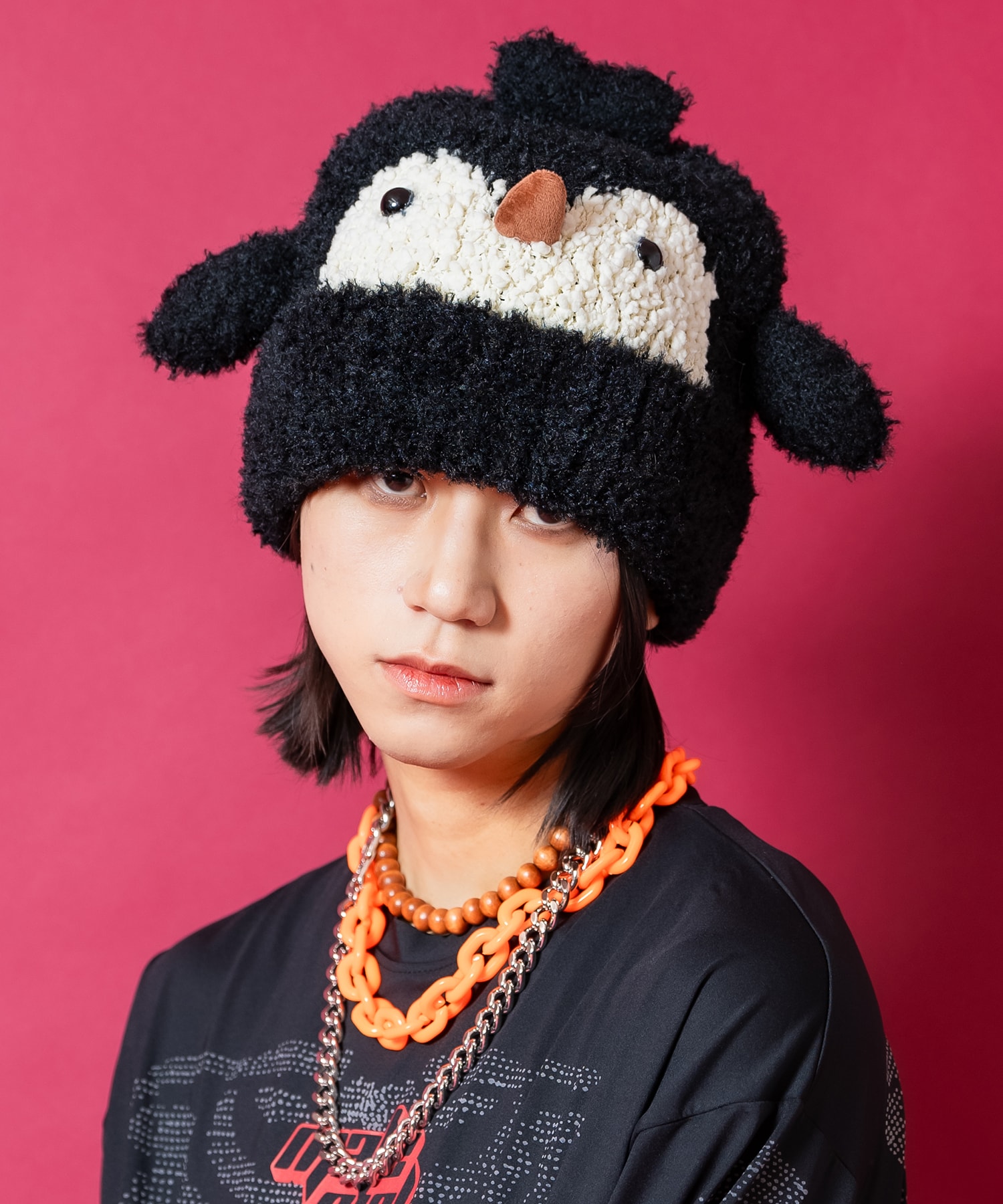 ペンギンモンスターニット帽 / ユニセックス ニットキャップ 帽子