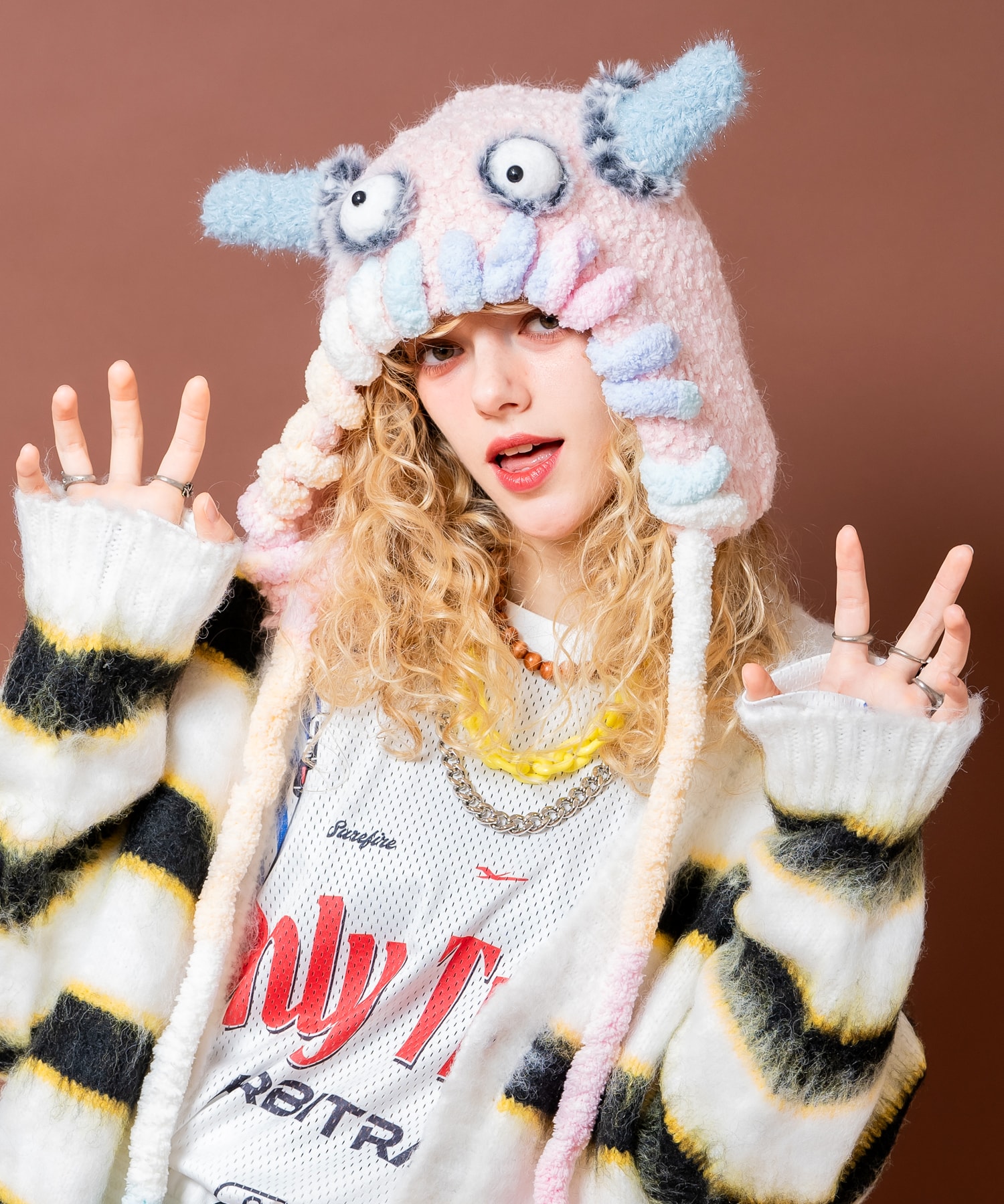 an meets zakka 新未確認モンスターイヤーフラップニット帽