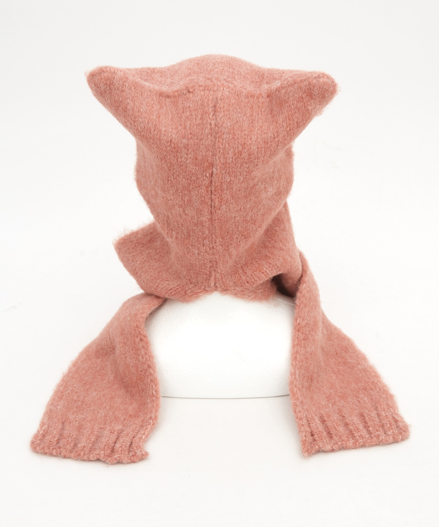 起毛ファーネコ耳イヤーフラップマフラーニット帽 / ユニセックス