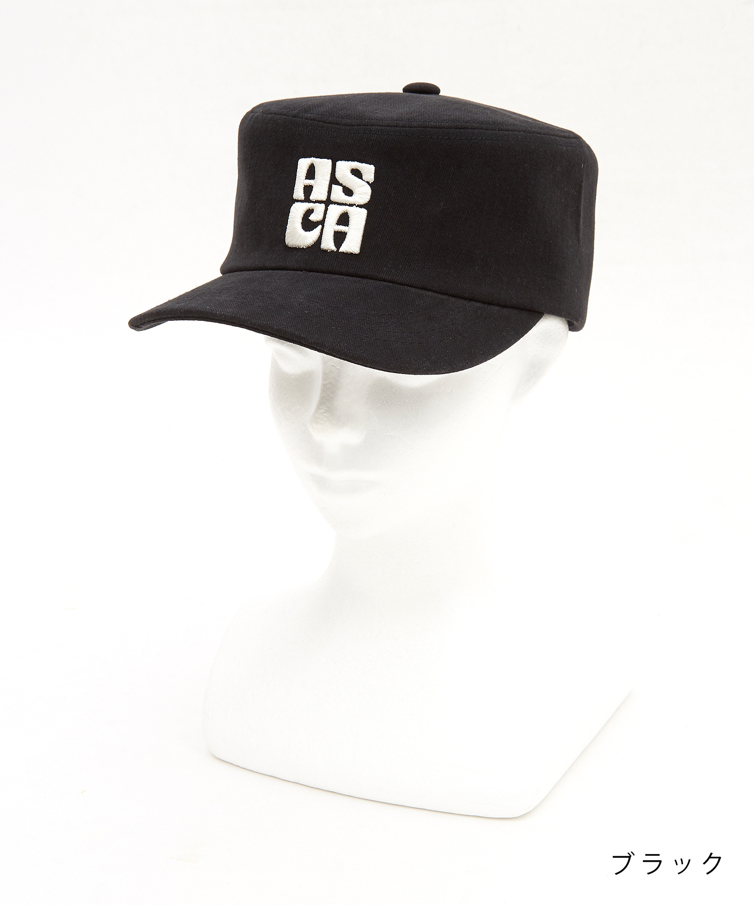 ロゴ刺繍コットンピルボックスキャップ / ユニセックス PILLBOX CAP