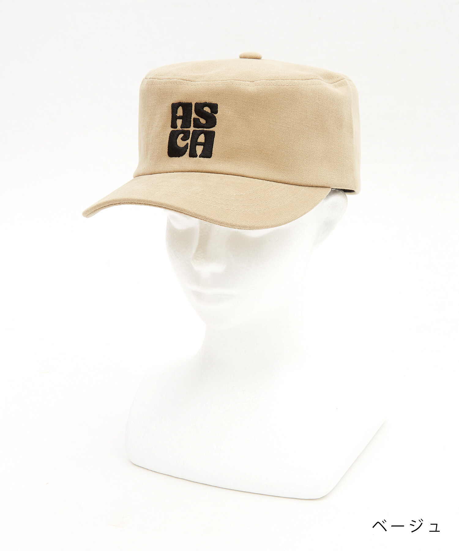 ロゴ刺繍コットンピルボックスキャップ / ユニセックス PILLBOX CAP