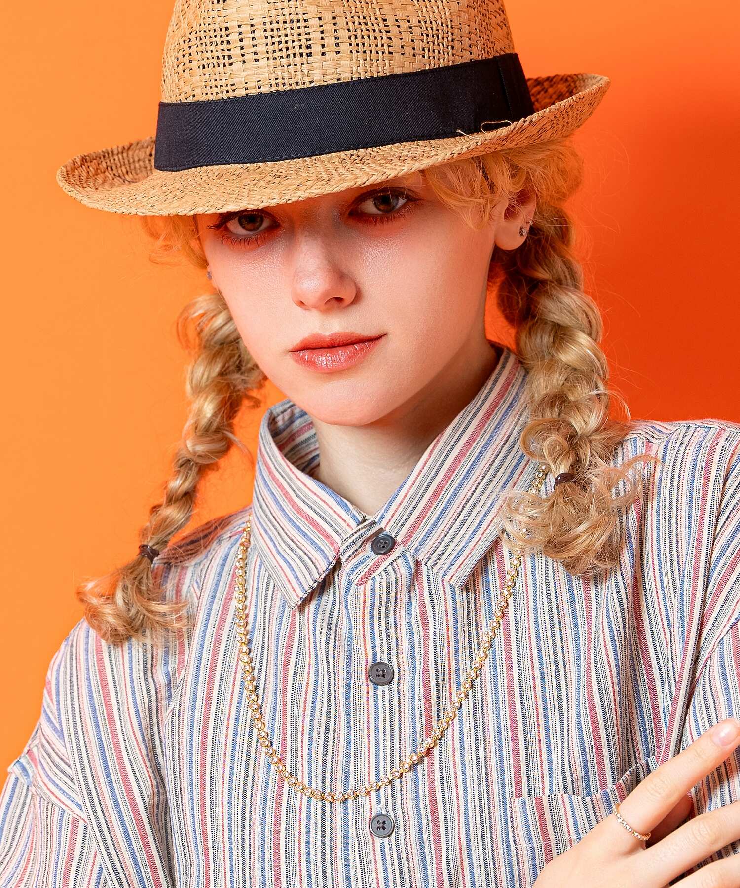 an meets zakka ラインストーンネックレス(70cm)