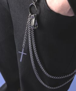 ankoROCK クロスモチーフ2連ウォレットチェーン