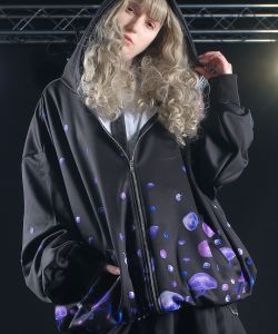 ankoROCK バラバラ毒クラゲパーカー -オーバーサイズ-