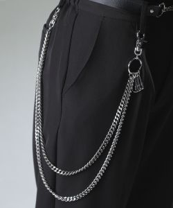 an meets zakka バイカラー2連ドレープウォレットチェーン