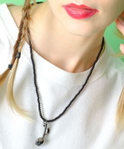 【期間限定 5％OFF】 an meets zakka バリエーションモチーフブラックミニパールネックレス