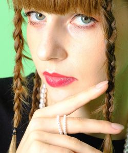 ankoROCK バリエーションパール2連フリーサイズリング