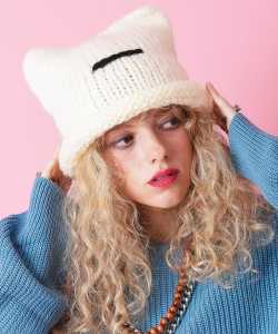 an meets zakka ネコ耳ハットライクニット帽