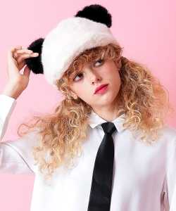 an meets zakka パンダファーキャップ 