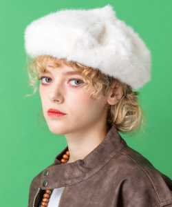 an meets zakka モコモコボリュームファーベレー帽