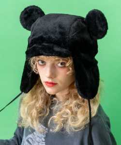 an meets zakka クマ耳イヤーフラップファーフード