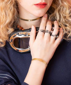 an meets zakka バリエーションデザインメタルフリーサイズブレスレット