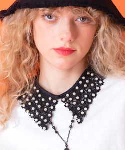 an meets zakka パール＆フラワーレース付け襟