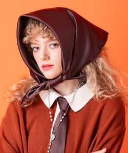 an meets zakka サテンスカーフ(65cm×65cm)