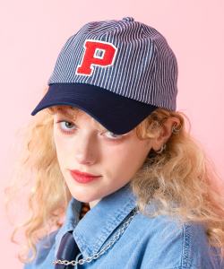 an meets zakka サガラワッペンロゴヒッコリー２トーンキャップ