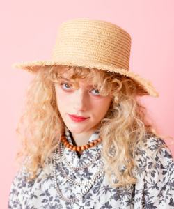 an meets zakka ラフィアストローカンカン帽