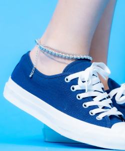 an meets zakka ボールミックス３連チェーンアンクレット