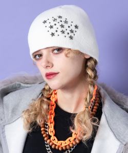 an meets zakka スタースタッズニットビーニー