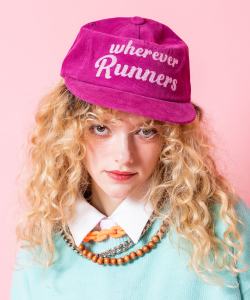 an meets zakka チェーン刺繍ロゴコーデュロイクラシックキャップ