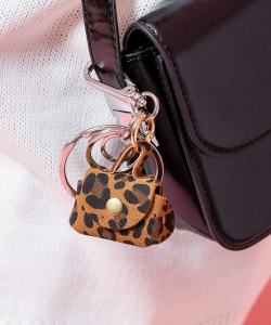 an meets zakka レオパードバッグチャームキーホルダー