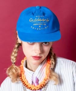 an meets zakka ロゴ刺繍レトロテイストコットンキャップ