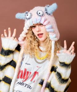 an meets zakka 新未確認モンスターイヤーフラップニット帽