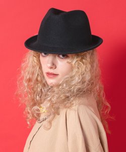 an meets zakka ウールフェルトショートブリム中折れハット